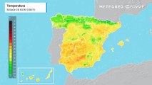 Temperaturas previstas en superficie por el modelo europeo.