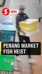 Fish heist at a market in Penang