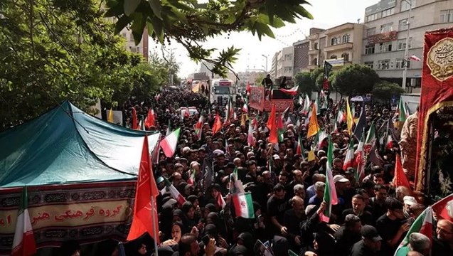 İsrail’in İran saldırısında öldürülen üst düzey askeri yetkililer için cenaze töreni düzenlendi