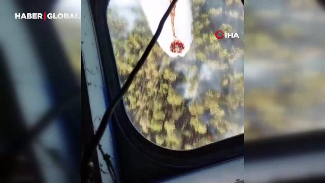 Helikopterden kaydedilen görüntü yangının boyutunu gözler önüne serdi