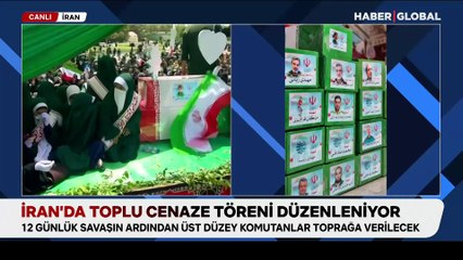 İran’da toplu cenaze töreni düzenleniyor
