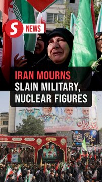 Thousands of Iranians attend funeral procession for slain military, nuclear figures in Tehran