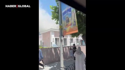 Üsküdar'da sosyal tesiste yangın