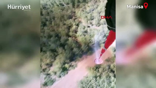 Manisa'nın Akhisar ilçesinde orman yangını