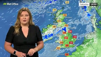 Met Office Saturday afternoon weather forecast 28/06/2025