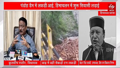 पंडोह डैम में बहकर लकड़ी आई, हिमाचल में शुरू हुई सियासी लड़ाई, कुलदीप राठौर और वन निगम उपाध्यक्ष आमने-सामने!