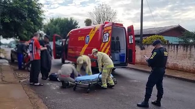Mulher sofre queda de Biz e é socorrida pelo Siate no Interlagos