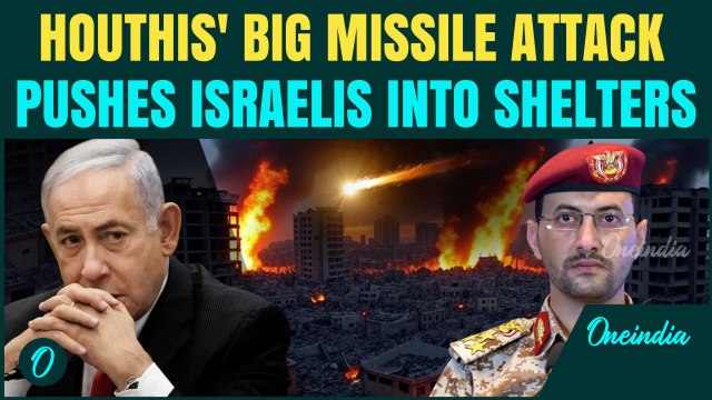 Houthis BLASTS Israel’s Beersheba Key Sites With Hypersonic Missile | Civilians FLEE To Shelters
