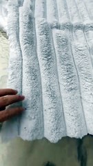 Thick Striped Soft Smooth Fleece Faux Fur Flannel Fluff PillowBolsterseat