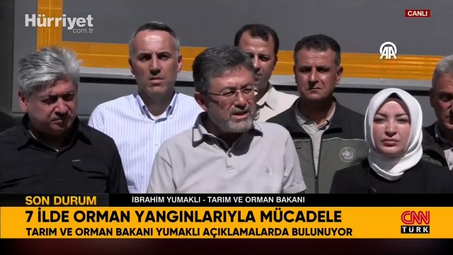 Tarım ve Orman Bakanı Yumaklı'dan orman yangınlarına ilişkin açıklama