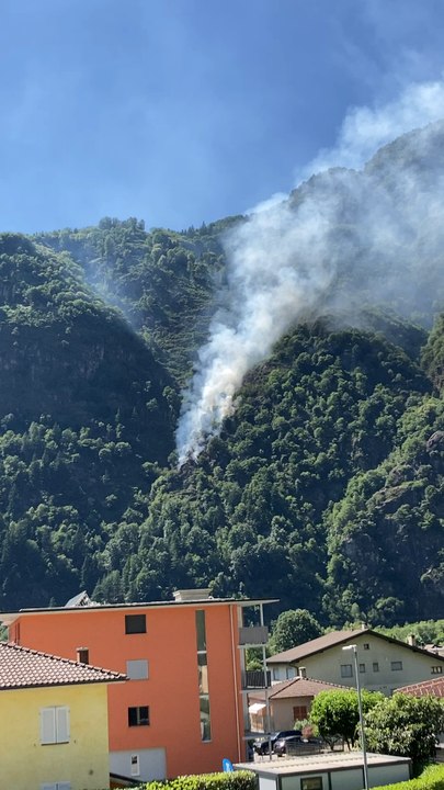 Incendio Monte Erto (Biasca -Switzerland)