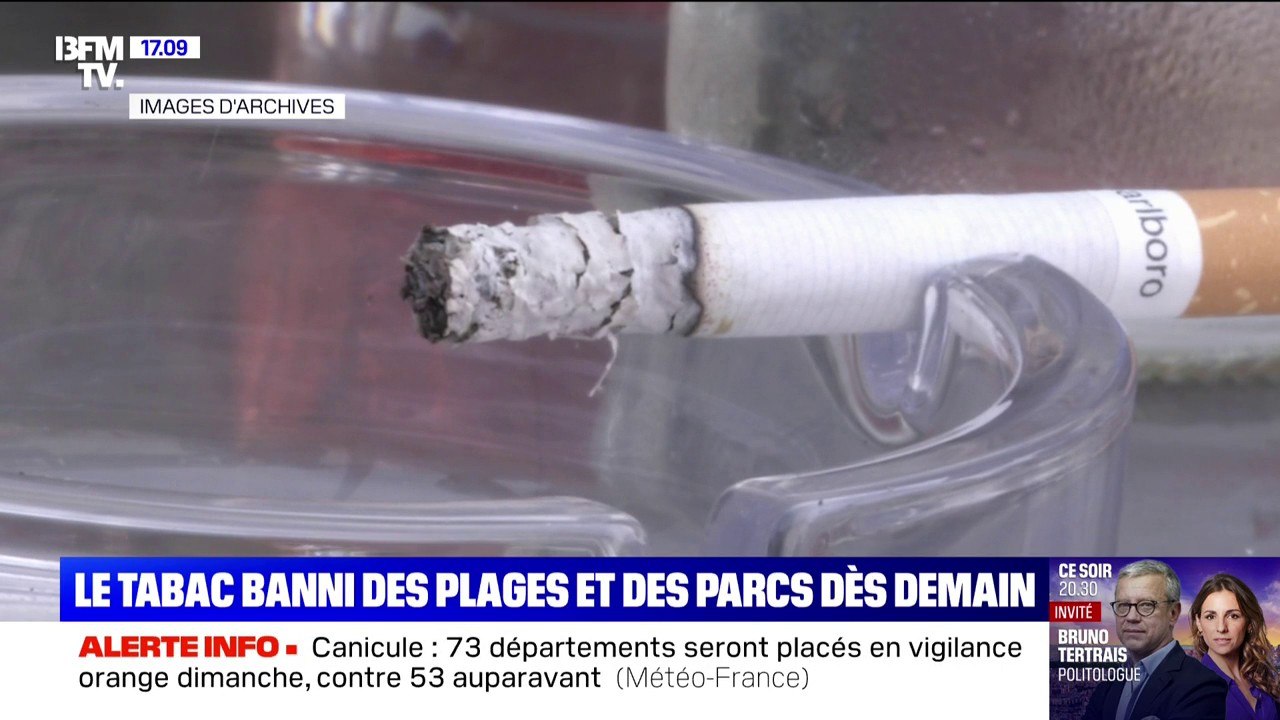 Tabac: l'interdiction de fumer est étendue aux plages, aux parcs et sous les abribus à partir de ce dimanche