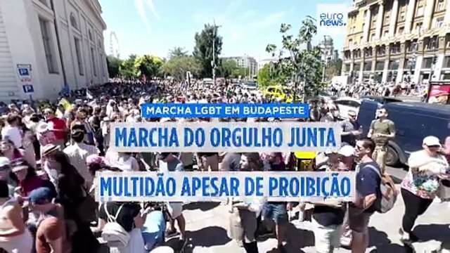 Centenas de milhares de pessoas na Marcha do Orgulho em Budapeste, apesar de proibição