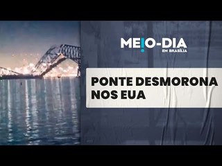 Ponte desmorona após ser atingida por navio nos EUA