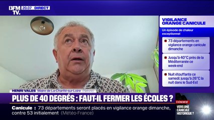 Canicule: Henri Vales, maire de La-Charité-sur-Loire (Nièvre), indique que l'école de la commune "sera fermée mardi après-midi"