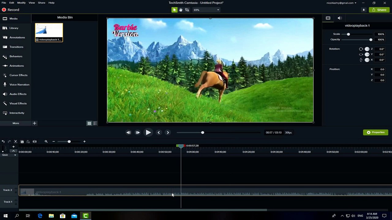 Adding clip speed in Camtasia Studio