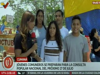 Jóvenes del estado Sucre alistan sus proyectos para la Consulta Popular del 27 de julio