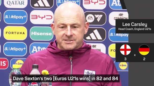 Carsley aiming for historic hat-trick of Euro U21 wins