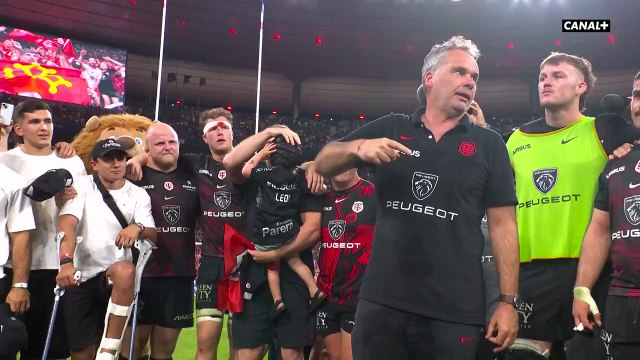 Rugby - La joie des Toulousains, vainqueurs du Top 14 pour la troisième année...
