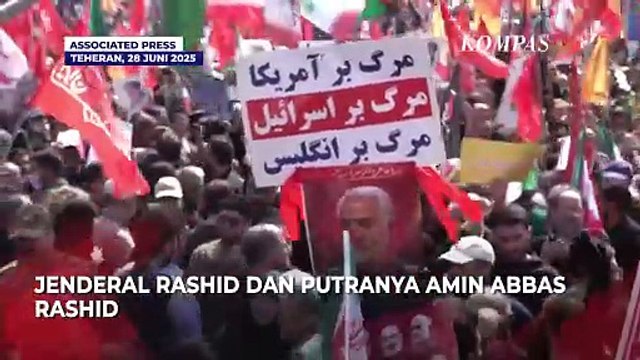 Iring-iringan Peti Jenazah Komandan Militer dan Ilmuwan Iran dalam Serangan Israel