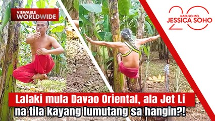 Lalaki mula Davao Oriental, ala Jet Li na tila kayang lumutang sa hangin?! | Kapuso Mo, Jessica Soho