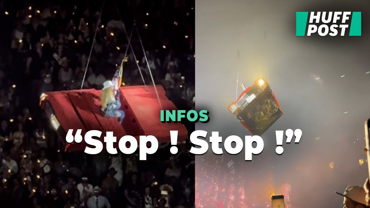 Suspendue dans les airs, Beyoncé évite la chute de peu en plein concert à Houston