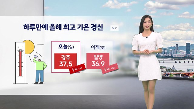 [날씨] 습하고 무더운 날씨 계속...수도권·동쪽 내륙 오후에 소나기 / YTN