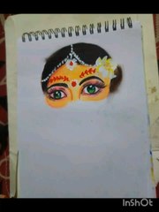 Radhe rani oil pastels drawing, painting