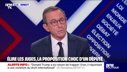 Election des juges: "Je n'y suis pas favorable", réagit Bruno Retailleau, ministre de l'Intérieur