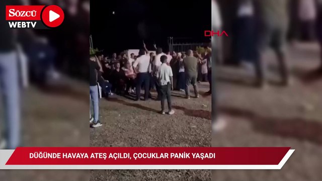 Düğünde havaya ateş açıldı, çocuklar panik yaşadı