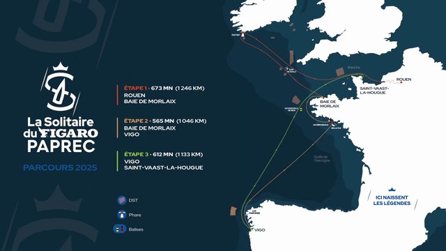 La Solitaire du Figaro Paprec 2025 / Le parcours de La Solitaire du Figaro Paprec 2025 !