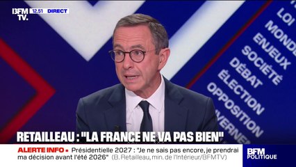 Présidentielles 2027: ”Je n'ai pas pris ma décision (...) Il faudra la prendre avant l'été 2026”, déclare Bruno Retailleau, ministre de l'Intérieur