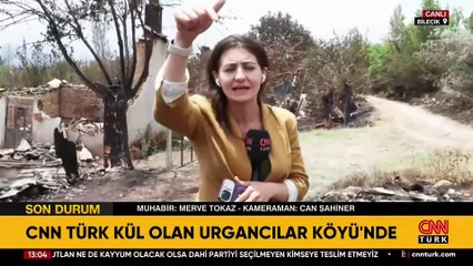 CNN TÜRK ekibi görüntüledi: Urgancılar köyü yangında bu hale geldi