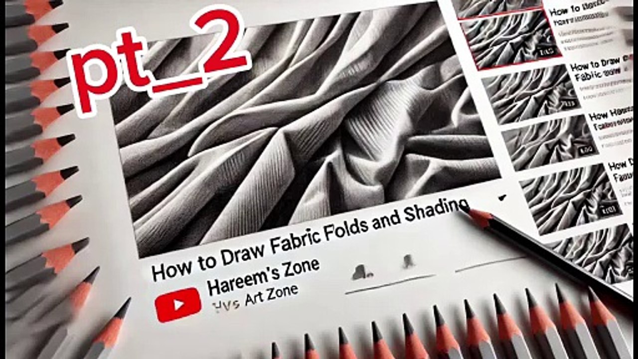 How to draw fabric folds and shading part 2| how to draw shading clothes and folds|