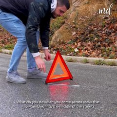 This guy did an amazing job clearing the street of rocks!🧹