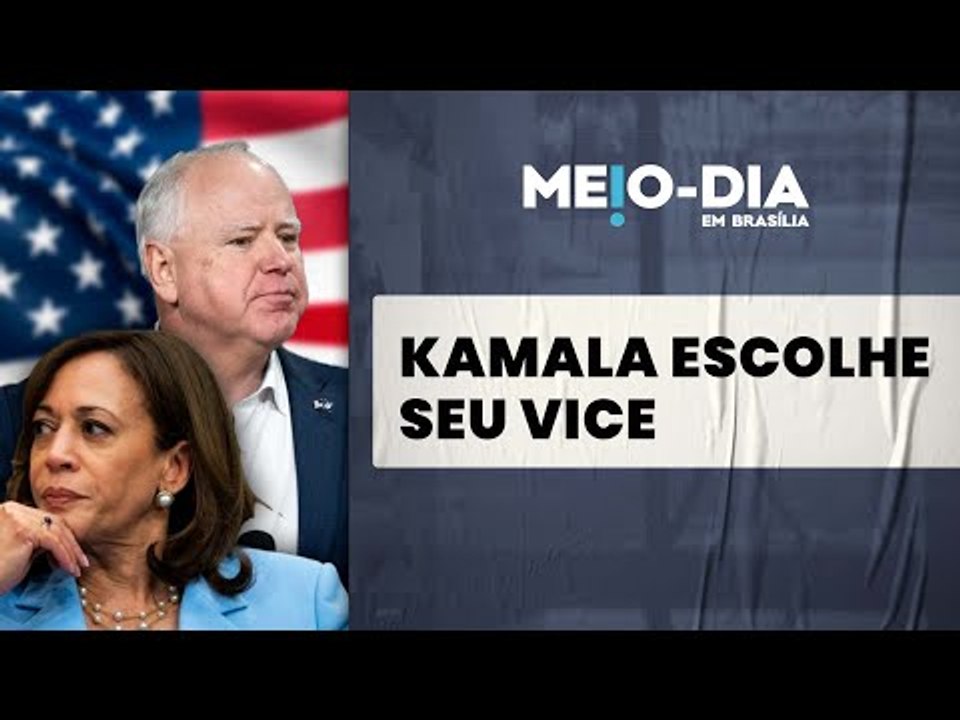Kamala Harris escolhe Tim Walz como seu vice na disputa contra Donald Trump