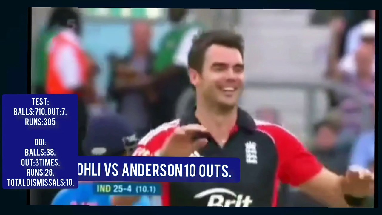 10 DISMISSALS/OUT OF VIRAT KOHLI BY JAMES ANDERSON.