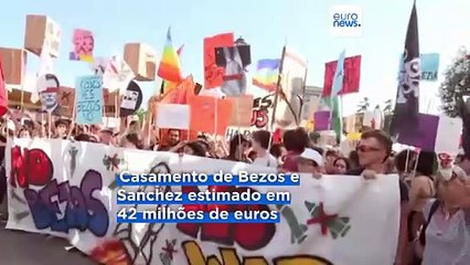 Casamento de Jeff Bezos e Lauren Sánchez leva a onda de protestos em Veneza