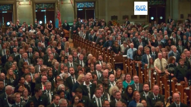 Biden, Harris e Walz no funeral de Melissa Hortman