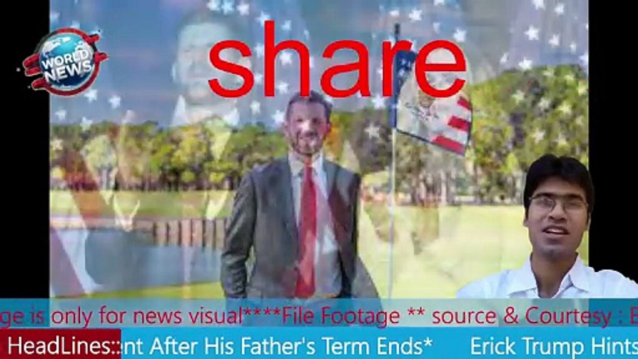 Erick Trump Hints at Running for President After His Father's Term Ends MHM NEWS