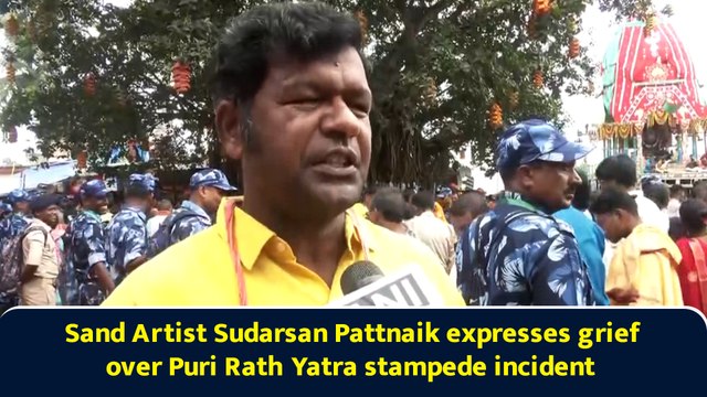 Sand Artist Sudarsan Pattnaik expresses grief over Puri Rath Yatra stampede incident
