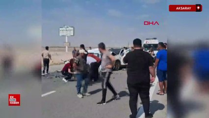 Aksaray'da kum fırtınası zincirleme kazaya neden oldu