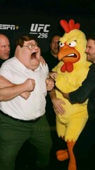 Peter griffin vs chicken family guy brawl during ufc mma faceoff