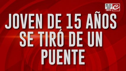 Joven de 15 años se tiró de un puente: le hacían bullying en el colegio