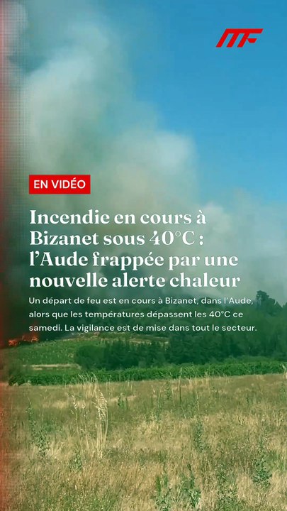 Un départ de feu est en cours à Bizanet, dans l’Aude, alors que les températures dépassent les 40°C ce samedi. La vigilance est de mise dans tout le secteur.