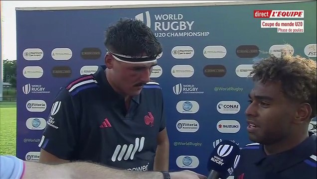 Mézou : « Très content de toute l'équipe » - Rugby - Coupe du monde U20 - Bleuets
