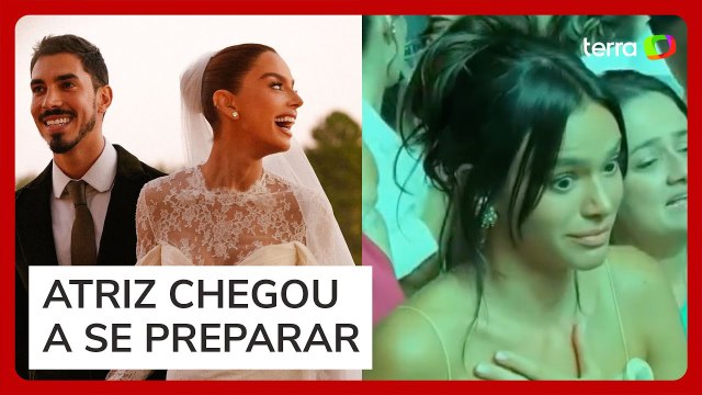 Bruna Marquezine viraliza ao disputar buquê em casamento de Giovanna Lancellotti e Gabriel David