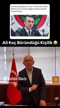 Ali Koç Büründüğü Kişilik #futbol #süperlig #fenerbahçe #alikoç #kemalkılıçdaroğlu