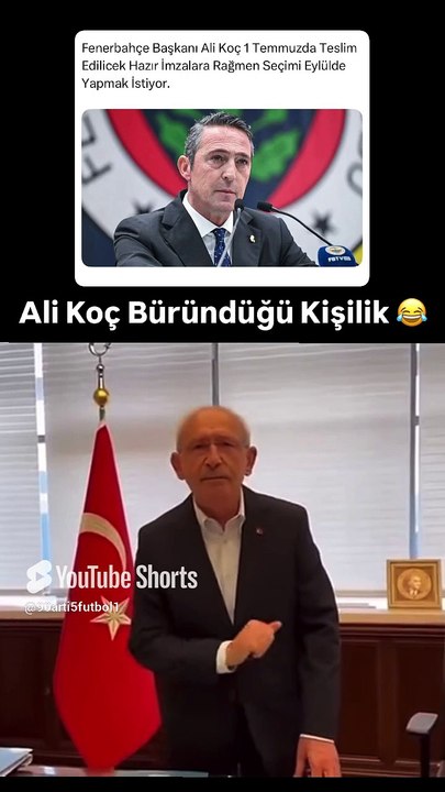Ali Koç Büründüğü Kişilik #futbol #süperlig #fenerbahçe #alikoç #kemalkılıçdaroğlu