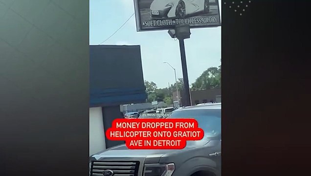 Impactante último deseo: lanzan miles de dólares desde un helicóptero en Detroit (Video)Impactante último deseo: lanzan miles de dólares desde un helicóptero en Detroit (Video)